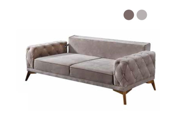 Sofá de 3 plazas Gris Acolchado de ocio para sala de estar Sofá cómodo y moderno NUEVO.
