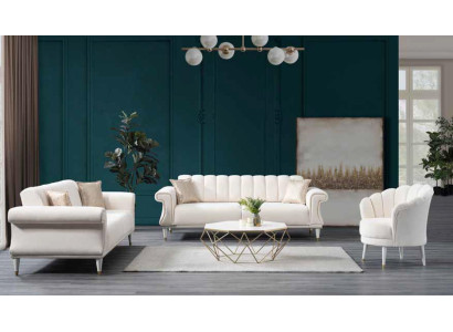 Sofás de lujo de dos plazas para la sala de estar blanco estilo moderno muebles de sofá