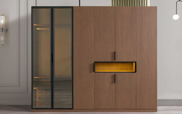Armario de alta calidad Muebles exclusivos para dormitorio Armarios LED