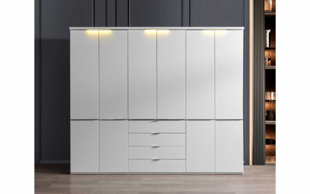 Armario blanco de 4 cajones armarios de dormitorio de madera muebles