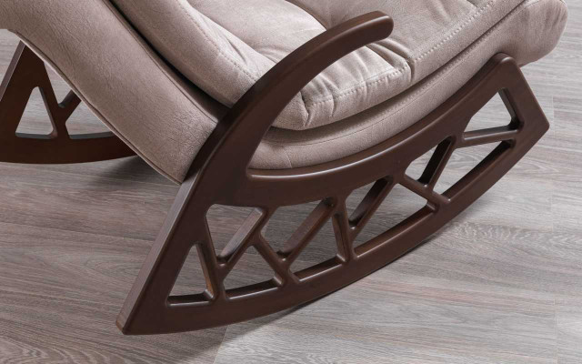 Moderna mecedora de madera elegantes muebles de salón para relajarse estructura de madera nuevo.