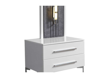 Mesitas de noche de madera blanca - Diseñador de mesitas de noche exclusivas - Muebles de dormitorio