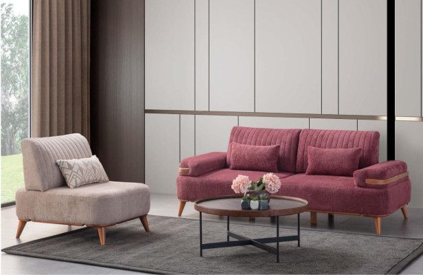 Juego de sofá bicolor para sala de estar, muebles de diseño, sillón de 3 plazas.