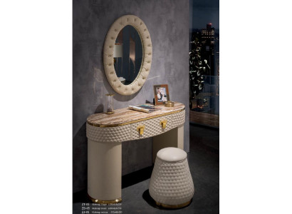 Tocador Espejo Taburete Set completo Cómoda Dormitorio Nuevo
