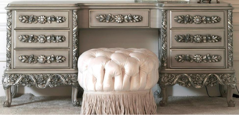Mesa auxiliar Muebles de consola Consolas Cómoda Aparador Madera Color Plata