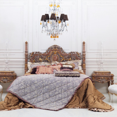 Cama Chesterfield Muebles Camas Mobiliario italiano Cama doble Lujo Italiano