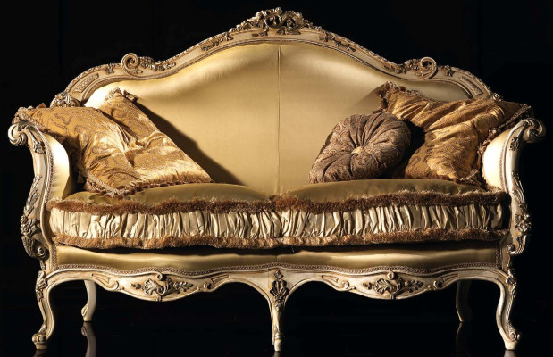 Sofá de dos plazas clásico de lujo sofá tapizado sofá sofá nuevo