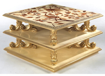 Mesa de centro Mesa Auxiliar Mesa de sala de estar de madera Real auxiliar barroco nuevo