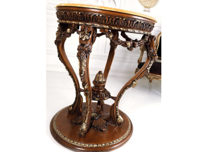 Muebles de mesa de comedor de estilo antiguo de madera maciza italiano Mesa de comedor de madera.