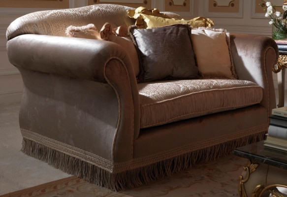 Diseño de mueble de dos plazas Sofá de 2 plazas Sofá Tela Muebles italianos Nuevos