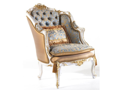 Sillón Biblioteca Silla de lectura Butaca Sofá Tapicería Muebles italianos Lujo