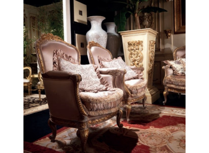 Silla Sillón Silla de lectura Sillón de orejas Sofá de lujo Tapizado Muebles italianos