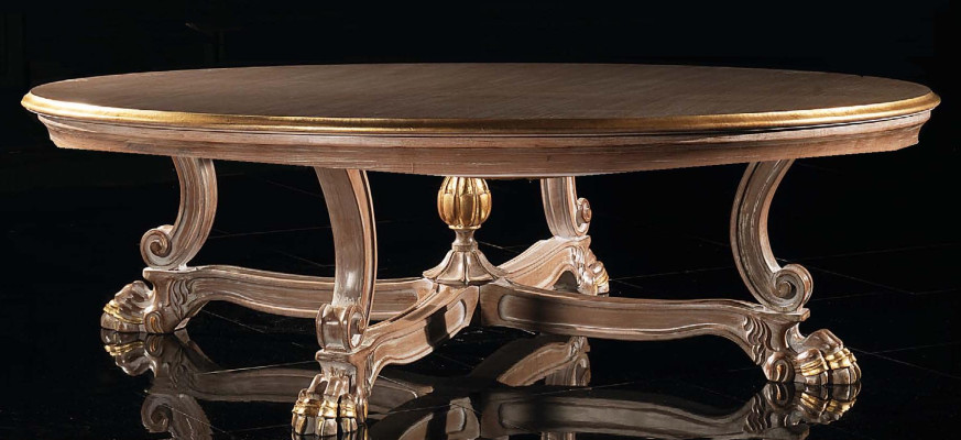 Mesa de madera Mesas de comedor Sala de estar Muebles italianos Mesa de comedor Clásico Nuevo