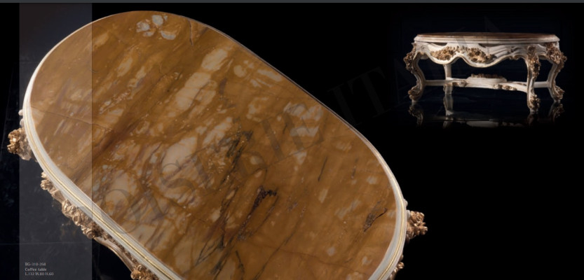 Mesa de centro Mesas de café Mesa de sala de estar Muebles italianos Barroco Rococó Nuevo