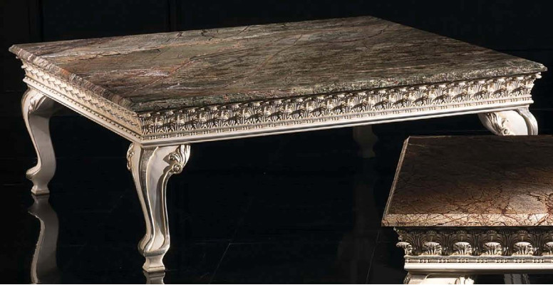 Mesa de centro de madera maciza estilo barroco rococó mesas de centro mesa Muebles italianos.
