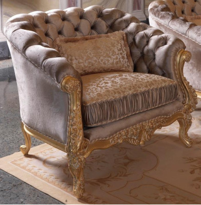 Sofá de tela de diseño Chesterfield con cojines, sillón de asiento 1.