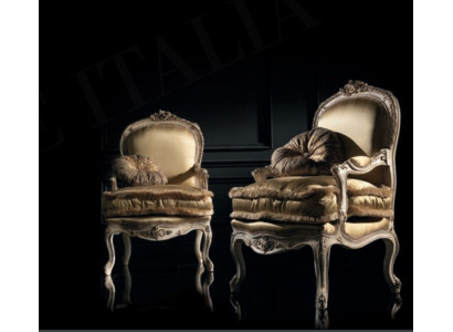 Sillón biblioteca Silla de lectura Orejera Sofá Tapizado Muebles italianos de lujo