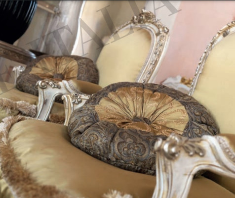 Sillón biblioteca Silla de lectura Orejera Sofá Tapizado Muebles italianos de lujo