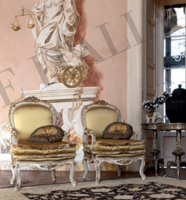 Sillón biblioteca Silla de lectura Orejera Sofá Tapizado Muebles italianos de lujo