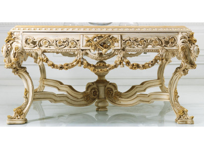 Mesa de comedor Comedor Madera real Muebles de sala de estar Estilo antiguo Mesa Mesas Italia