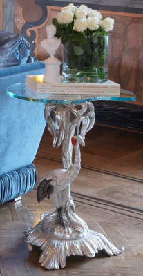 Mesa de centro de lujo de madera Muebles Mesas clásicas Mesa barroca rococó Mesa auxiliar