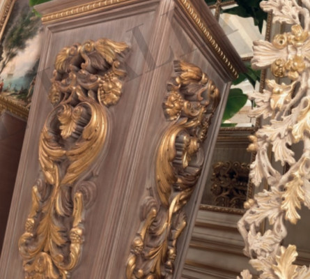 Soporte de flores de jarrones Soporte de jarrón Madera maciza Barroco Rococó Diseño italiano