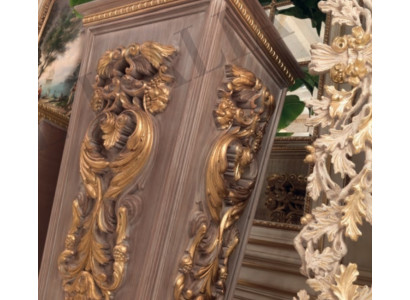 Soporte de flores de jarrones Soporte de jarrón Madera maciza Barroco Rococó Diseño italiano