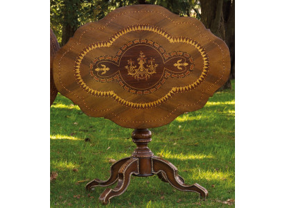 Mesa redonda plegable de madera maciza, mesas de comedor italianas nuevas.