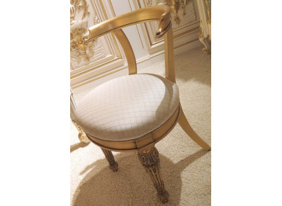 Silla de comedor con respaldo estilo barroco, silla tapizada de lujo, sillón, sillas para sala de estar.