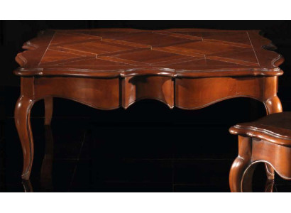 Mesa auxiliar xxl de madera maciza de 112x112cm. Muebles italianos.