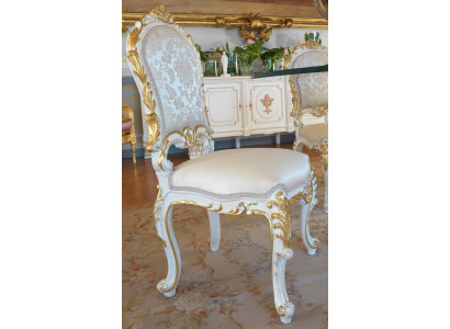 Diseño de silla de salón, sillas de comedor, tela de tapicería de tela, sillón barroco.