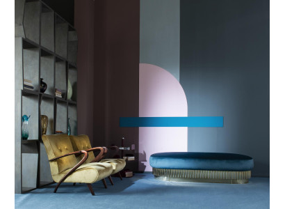 Sillón Sala de estar Sofá Sofa de una plaza Tapizado Muebles italianos Terciopelo Diseño