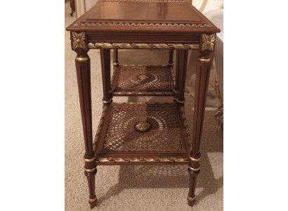 Mesa de centro Mesa auxiliar Barroco Rococó Mesa Muebles de madera Real Mesas Italia Nueva