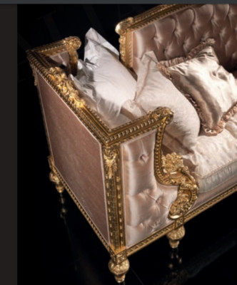 Sofá de tres plazas sofá tapizado Chesterfield Barroco Rococó Estilo antiguo Nuevo