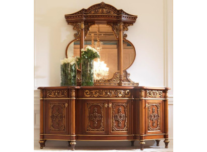 Cómoda aparador espejo conjunto de madera genuina Muebles italianos estilo antiguo Cajoneras.