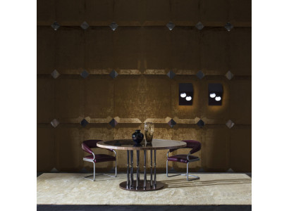 Mesa de comedor redonda de lujo Madera Mesas de comedor Muebles italianos Mesas Comedor