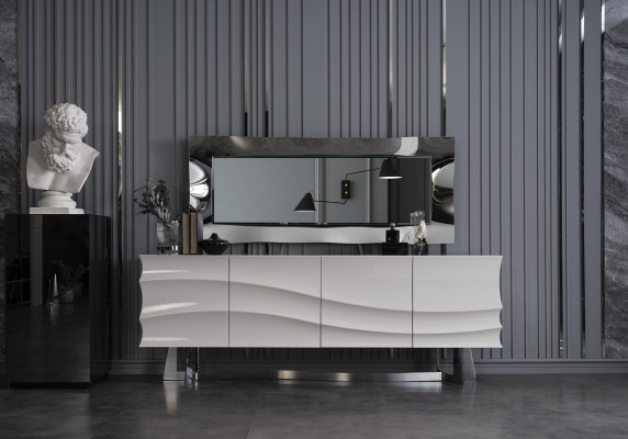 Buffet + espejo Sala de estar Muebles de madera Tocador Cómoda Nuevo
