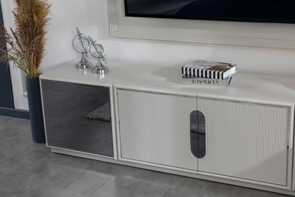 Conjunto de salón Sofá 31 Asiento Soporte de TV Pared de televisión Lujo de 4 piezas