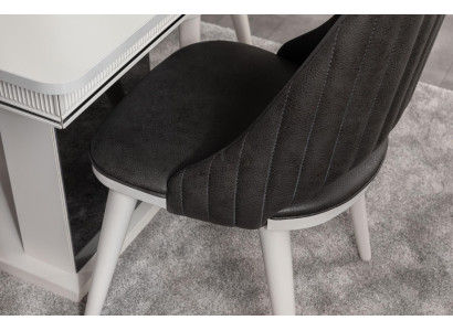 Silla de comedor diseñada con tapizado de tela de salón textil de lujo moderno