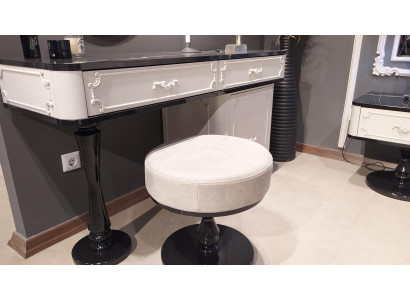 Taburete de salón estilo lujo diseño moderno muebles reposapiés blanco tela.