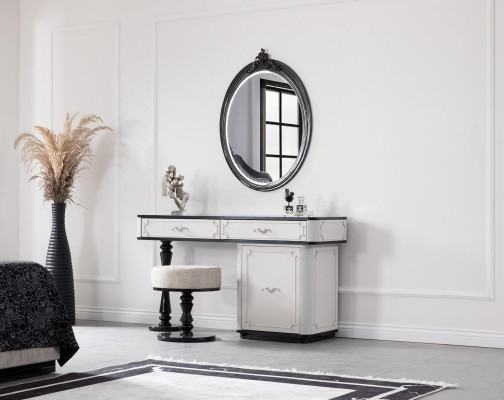 Taburete de salón estilo lujo diseño moderno muebles reposapiés blanco tela.