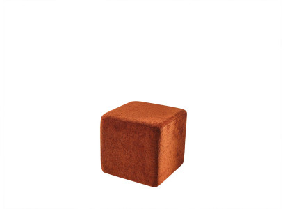 Taburete Reposapiés Cubo Muebles de lujo Diseño Estilo Salón Club Tela naranja