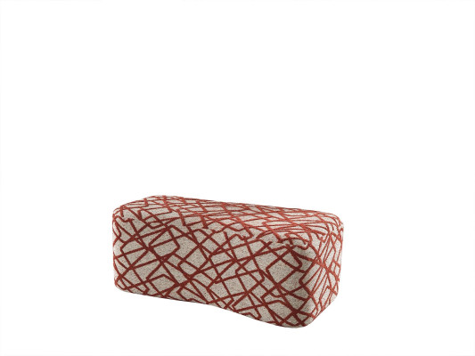 Taburete Reposapiés Cubo Muebles de lujo Diseño Estilo Salón Club Tela naranja