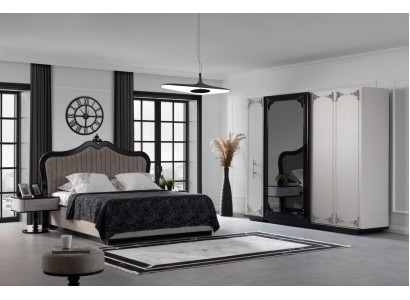 Conjunto de dormitorio Armario Cama 2 x Mesita de noche Completamente nuevo beige.