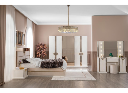 Armario de madera para dormitorio moderno de lujo armarios beige.