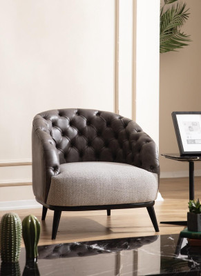 Sofá de lujo Chesterfield de una plaza para salón muebles de club lounge.