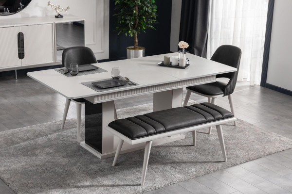 Banco nuevo para un comedor de lujo moderno estilo negro muebles de madera nuevo