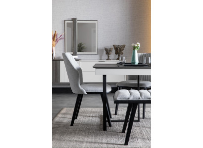 Silla de comedor de diseñador Sillas grises Sillas de cocina Sillas Sillas con respaldo.