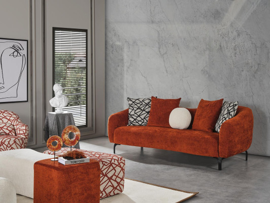 Taburete acolchado nuevo Diseño de lujo beige Estilo de sala de estar Moderno