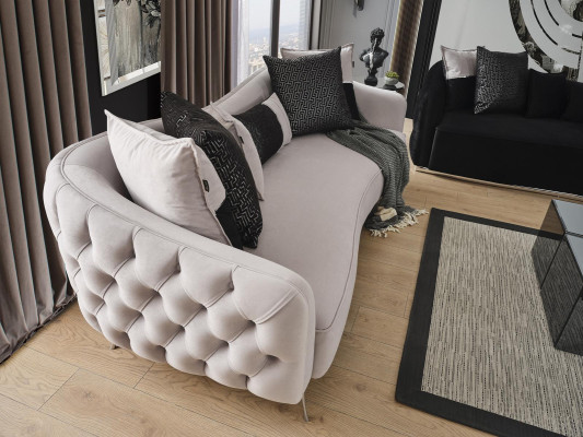 Sofá 3 plazas conjunto de mesa de centro completo Set de diseñador de 3 piezas para la sala de estar